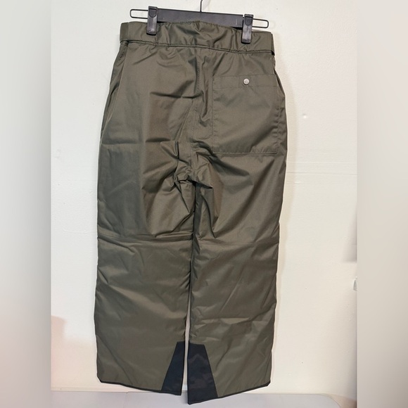 THE NORTH FACE Freedom Insulated Boys Snowboard Pants New Taupe Green Large - Picture 2 of 6